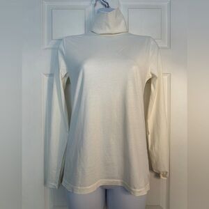 J crew light weight turtleneck cream size small